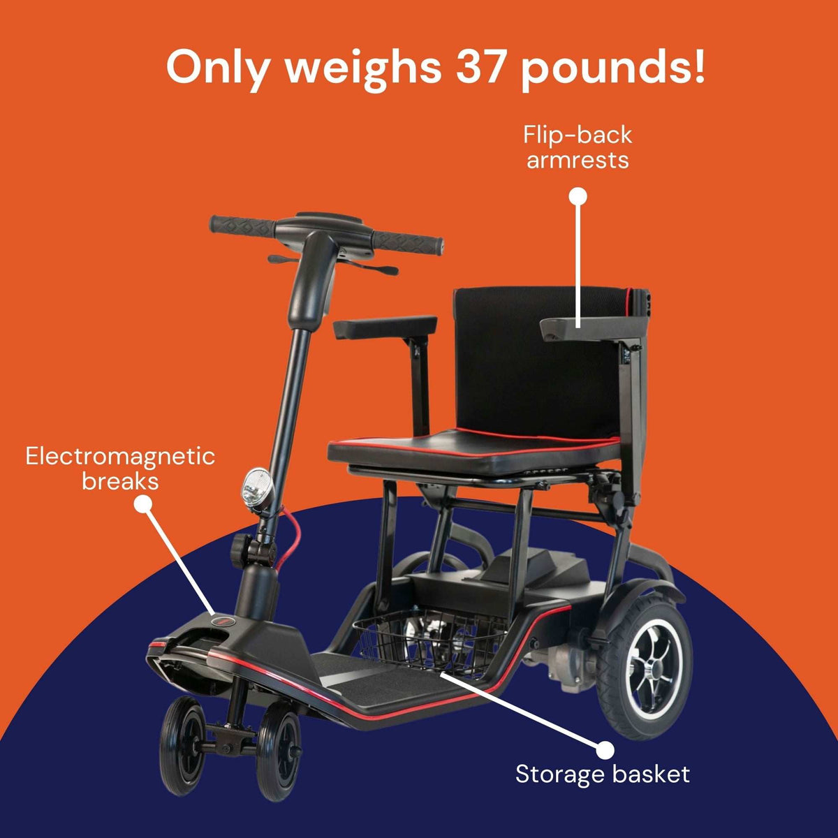 Feather Lightweight Electric Mobility Travel Scooter World's Most Lightweight ONLY 37 lbs.