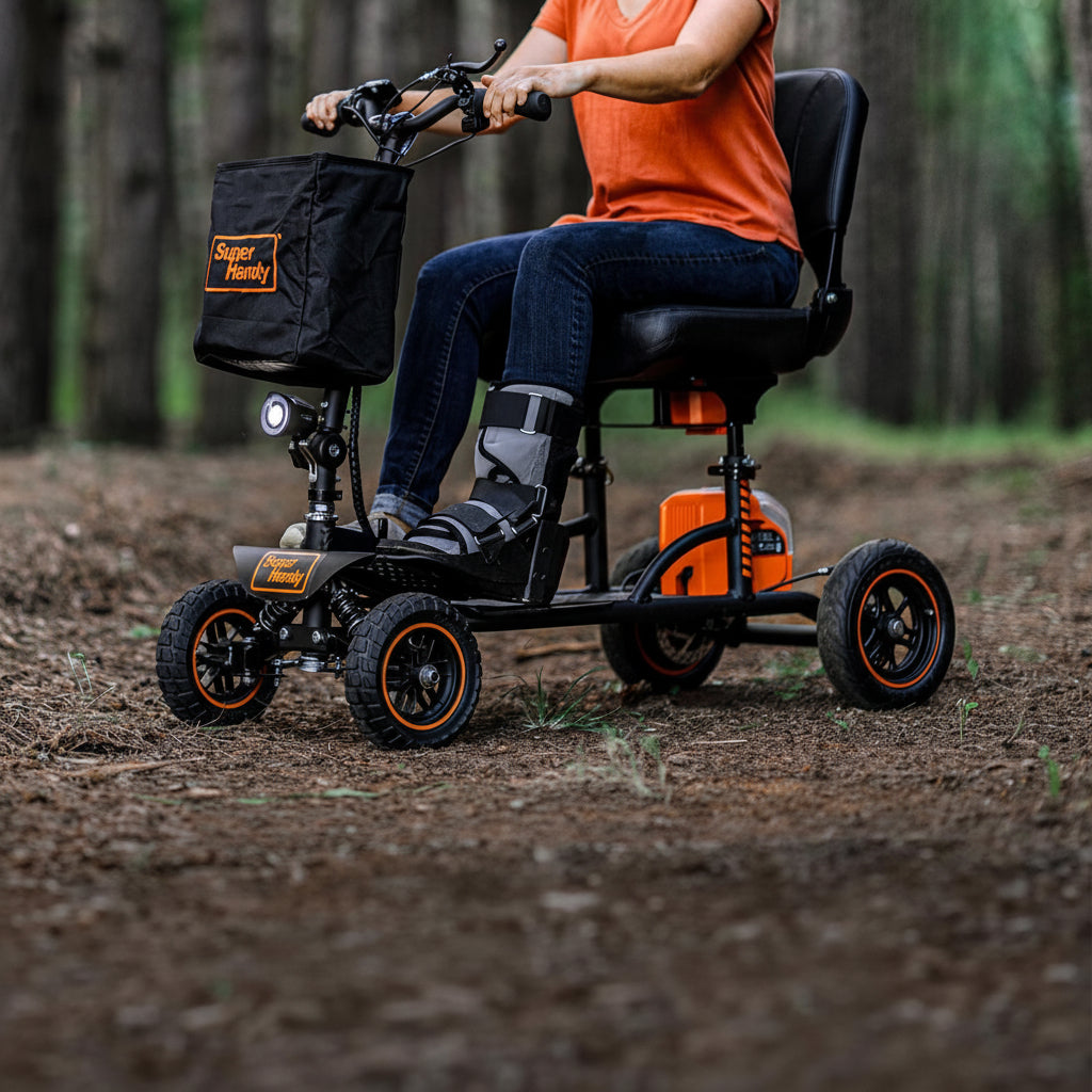 SuperHandy All Terrain 4-Wheels Heavy-Duty Explorer Travel Mobility Scooter - 48V 2Ah Battery 350lb Capacity