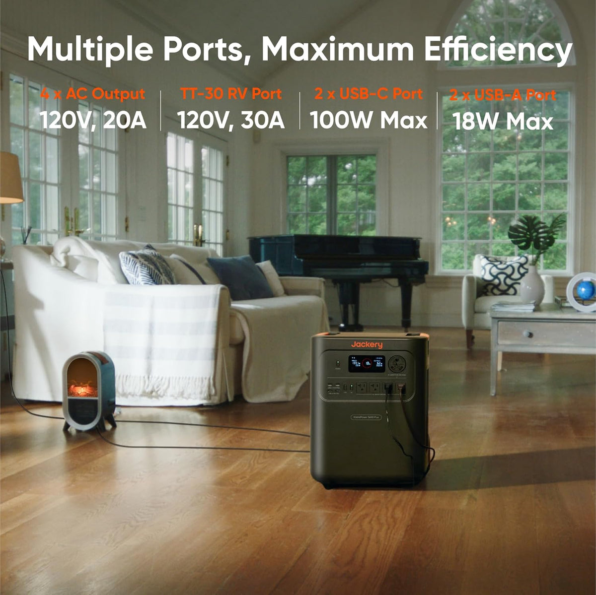 Jackery HomePower 3600 Pro Max+ 1 x Solar Saga 500W