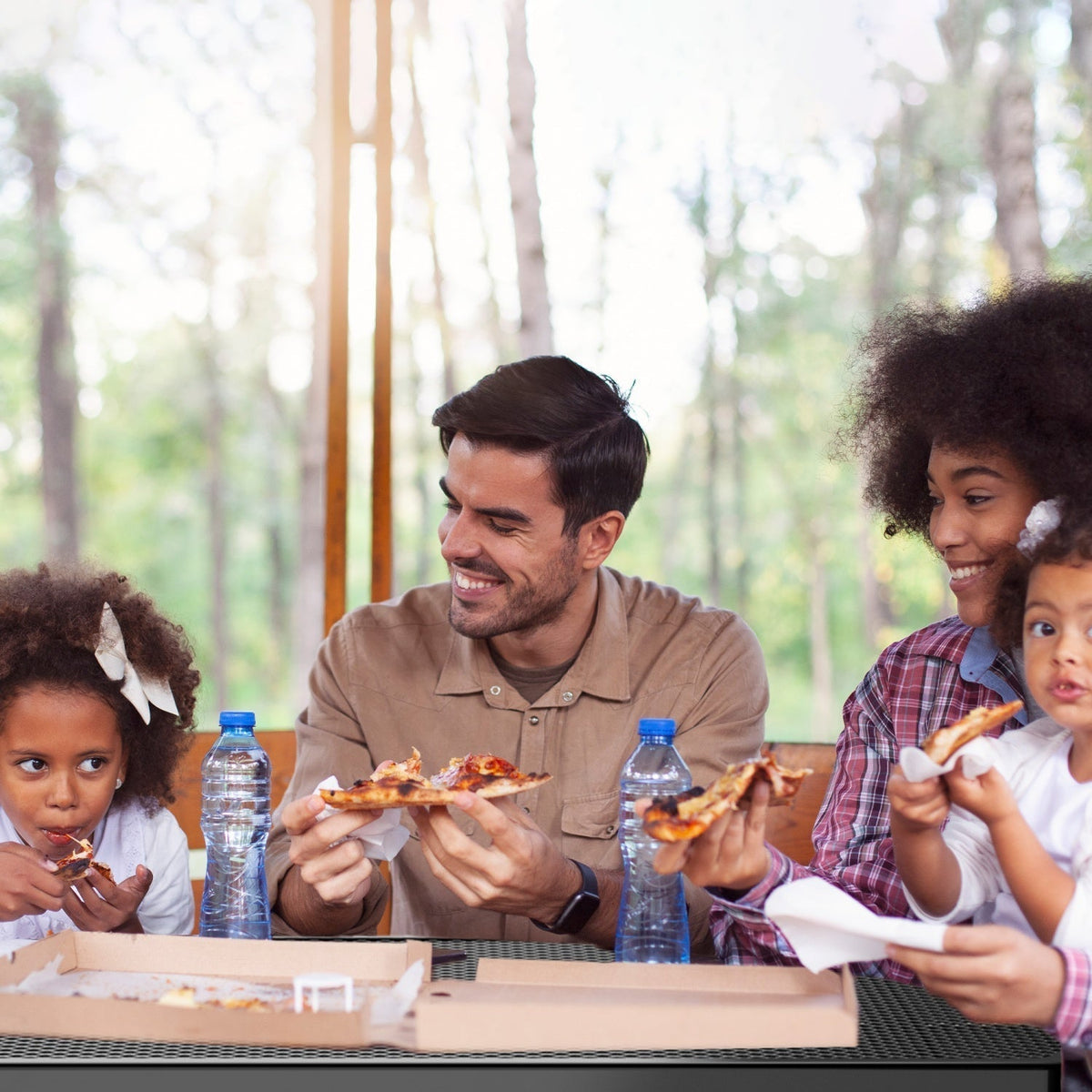 8ft Rectangle Picnic Table with Umbrella Hole