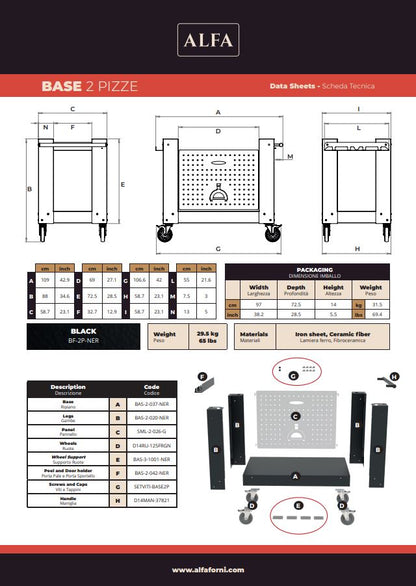 Alfa Base for Moderno 2 Pizze Oven (Base Only)