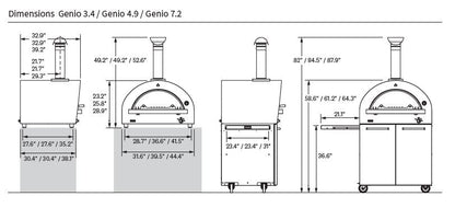 Genio Multi-Fuel Pizza Oven (Stainless/Black)