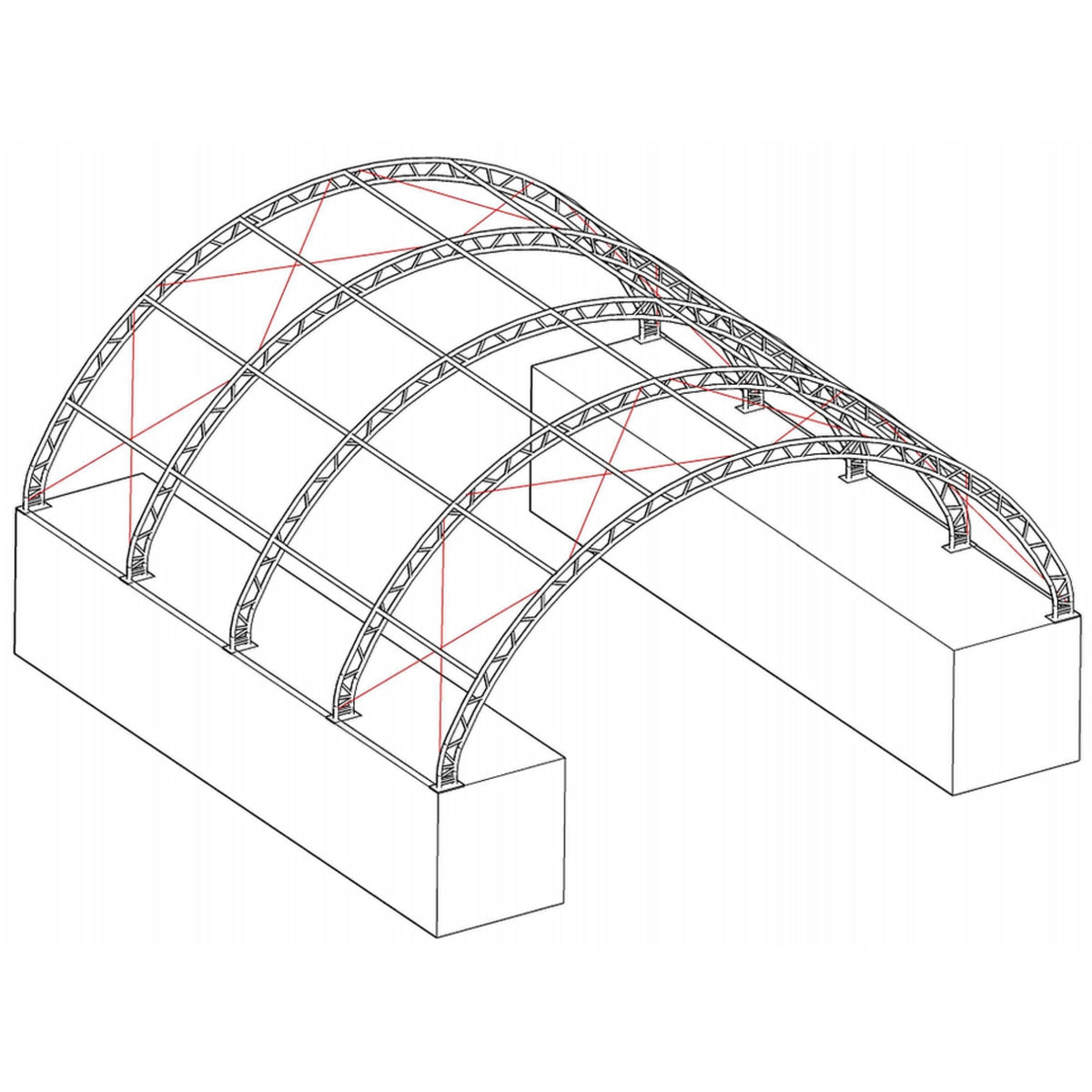 40FT x 40FT x 15FT Double Truss Shipping Container Canopy Shelter