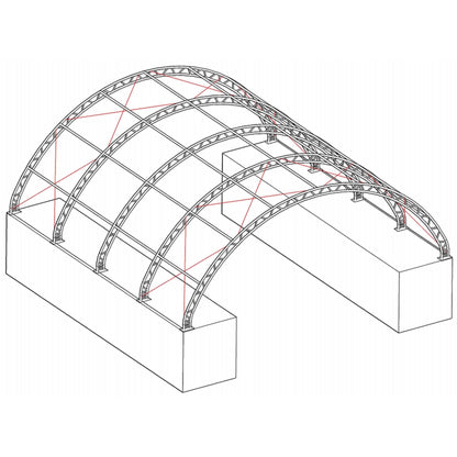 40FT x 40FT x 15FT Double Truss Shipping Container Canopy Shelter