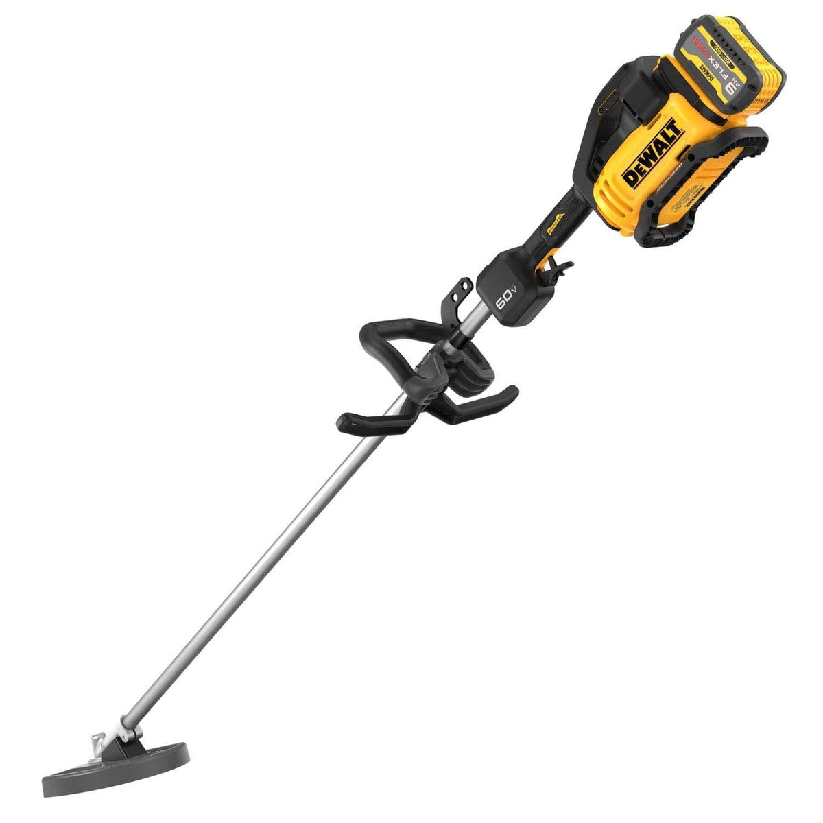 DeWalt DCBC580X2 60V MAX Brush Cutter Kit with 10 in. Tri-Tip Carbide Steel Blade and LED Display (2 Batteries)