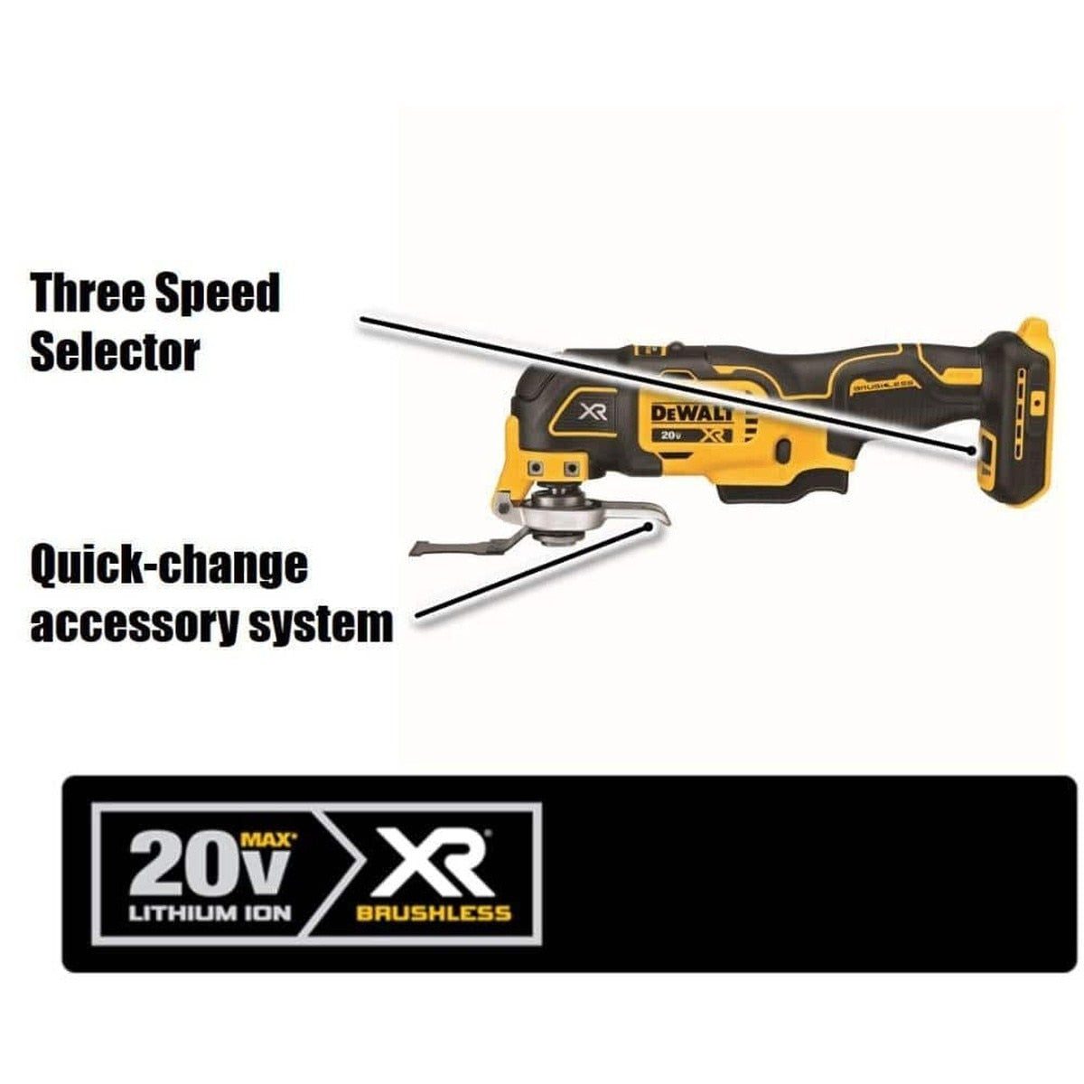 DeWalt DCS356D1 20V MAX XR Brushless Cordless Oscillating Multi-Tool Kit