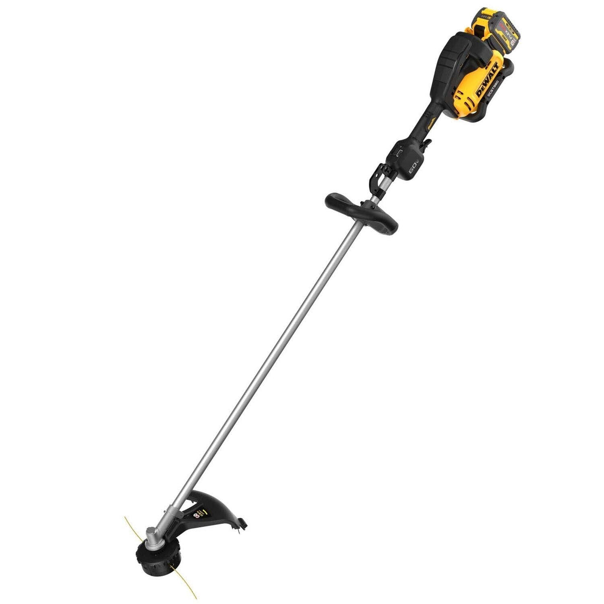DeWalt DCST980X2 60V MAX Brushless 17.5 in. String Trimmer Kit with LED Display and D-Ring Handle (2 Batteries)