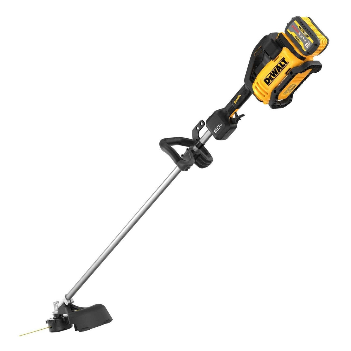 DeWalt DCST980X2 60V MAX Brushless 17.5 in. String Trimmer Kit with LED Display and D-Ring Handle (2 Batteries)
