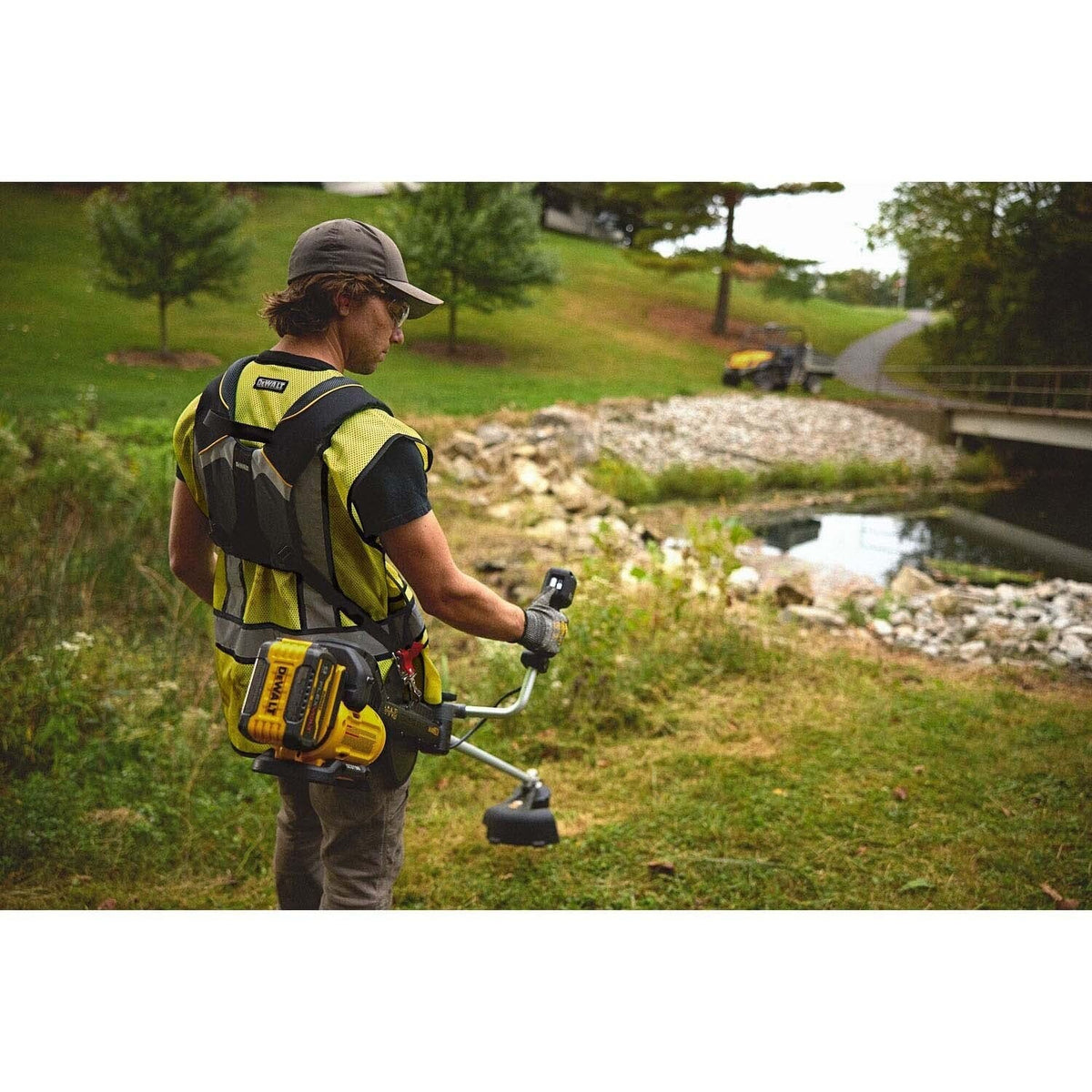 DeWalt DCST981B 60V MAX String Trimmer with Bike Handle, LED Display, 17.5 in. Swath (Tool Only)