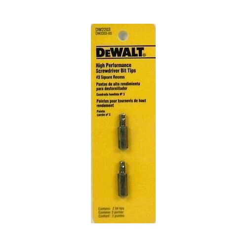 DeWalt DW2203 #3 Square Recess Bit Tip