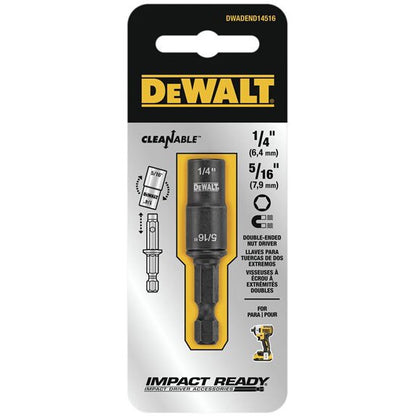 DeWalt DWADEND14516 1/4" & 5/16" Double Ended Nut Driver – 1 Pack