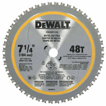 DeWalt DWAM71448 7-1/4IN 48T Metal Cutting Saw Blade