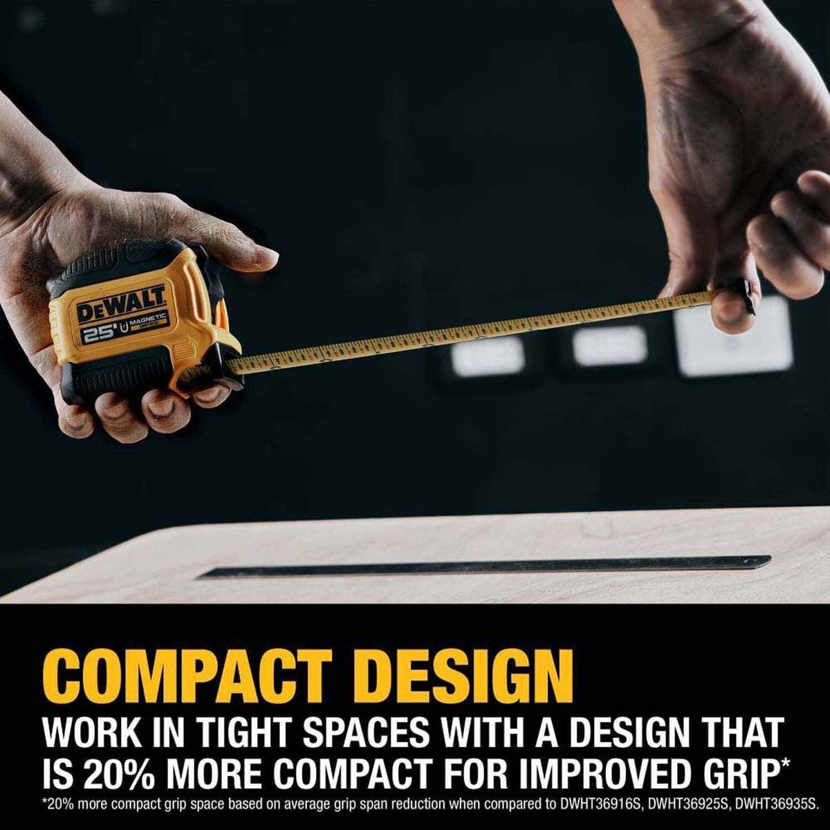 DeWalt DWHT39125S 25 ft. Compact Magnetic Tape Measure