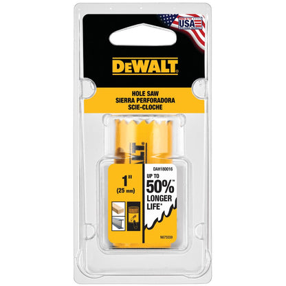 DeWalt DAH180016 1" (25mm) Hole Saw, Yellow