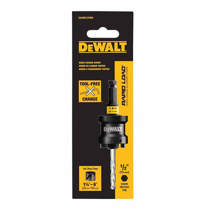 DeWalt DAH9912PBM Rapid Load 1-1/4" - 6" Quick Change Hole Saw Arbors