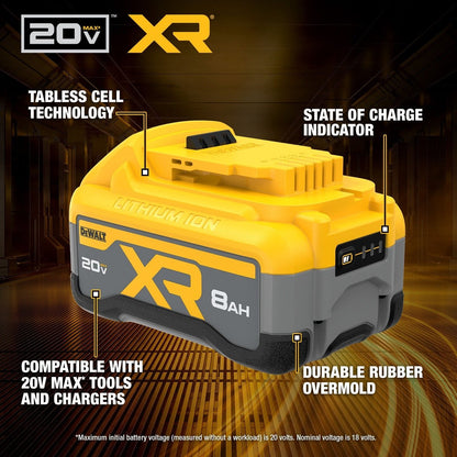 DeWalt DCB2108-2 20V MAX XR POWERPACK 8.0Ah Battery 2- Pack