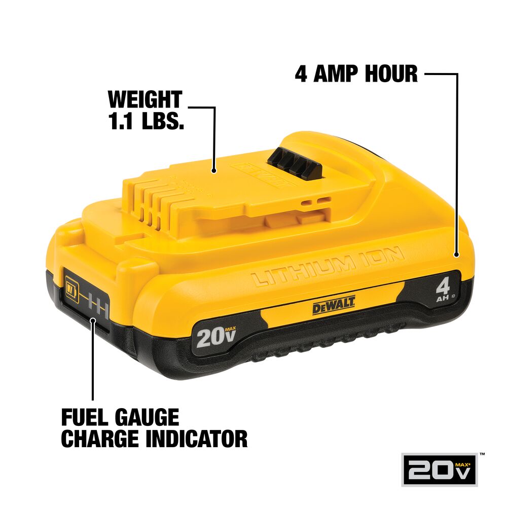 DeWalt DCB240-2 4Ah Compact Lithium Ion Battery - 2 pack