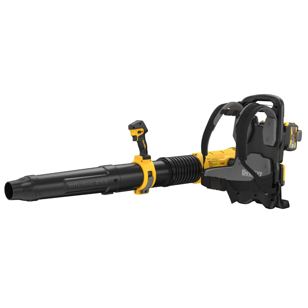 DeWalt DCBL570Y2 60V MAX Brushless Cordless Backpack Blower Kit with LED Dashboard and Variable Speed (2 Batteries, 2 Chargers)