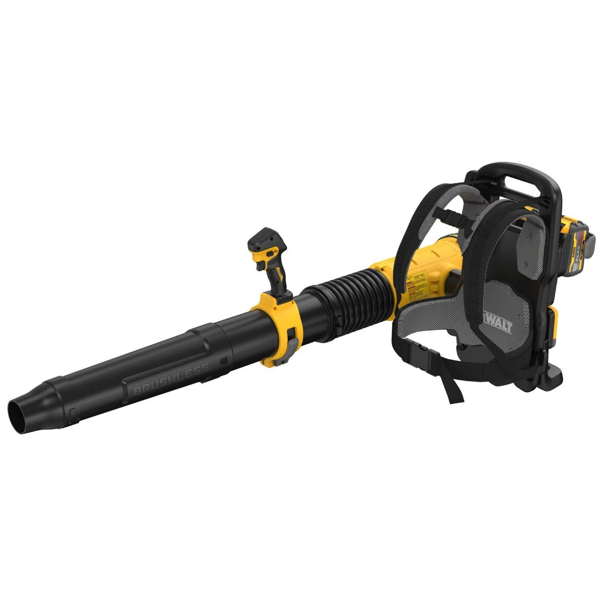 DeWalt DCBL570Y2 60V MAX Brushless Cordless Backpack Blower Kit with LED Dashboard and Variable Speed (2 Batteries, 2 Chargers)