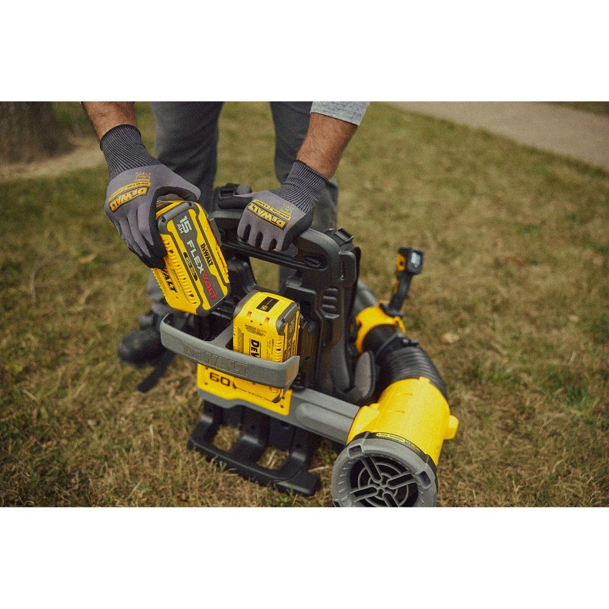 DeWalt DCBL570Z2 60V MAX Brushless Cordless Backpack Blower Kit with LED Dashboard and Variable Speed (2 Batteries, 2 Chargers)