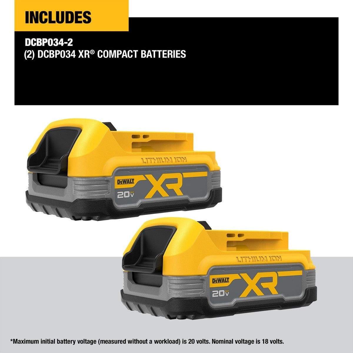 DeWalt DCBP034-2 20V MAX Powerstack Compact Battery Two Pack