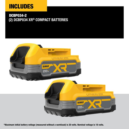 DeWalt DCBP034-2 20V MAX Powerstack Compact Battery Two Pack