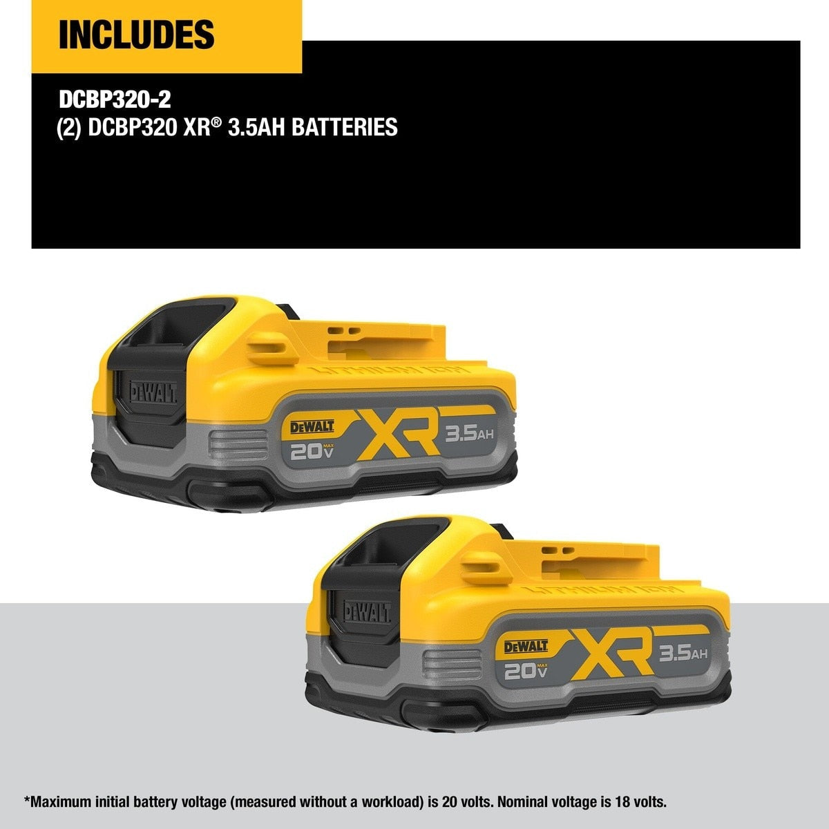 DeWalt DCBP320-2 20V MAX* XR POWERSTACK 3.5Ah Battery Kit