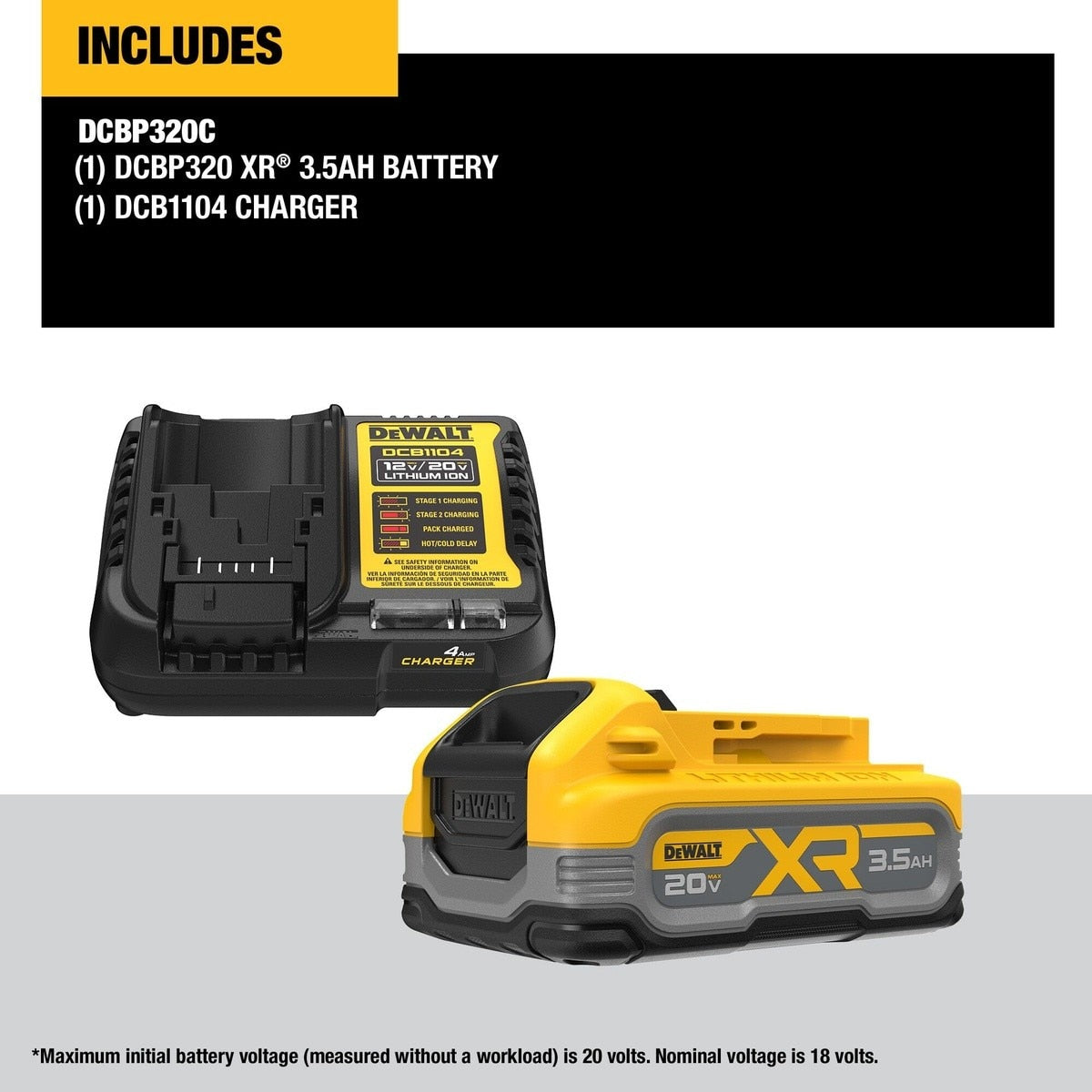 DeWalt DCBP320C 20V MAX* XR POWERSTACK 3.5Ah Battery Kit