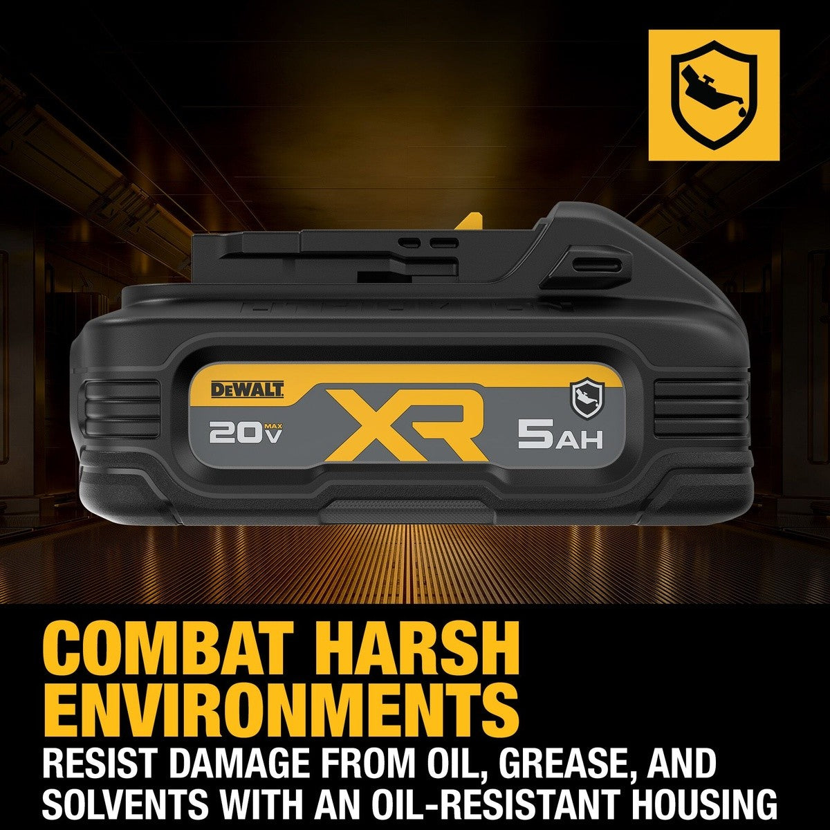 DeWalt DCBP520G 20V MAX* POWERSTACK Oil Resistant 5.0 AH Battery