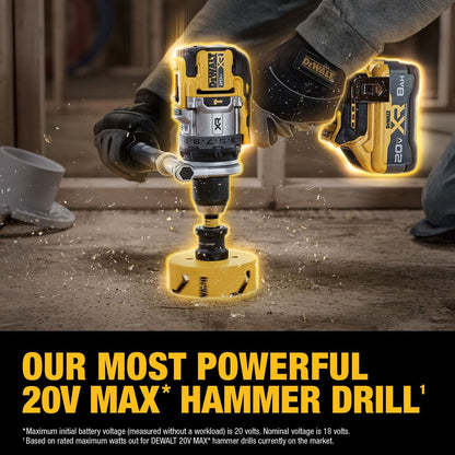 DeWalt DCD1007WW1 20V MAX XR Brushless Cordless 1/2 in. Hammer Drill Kit