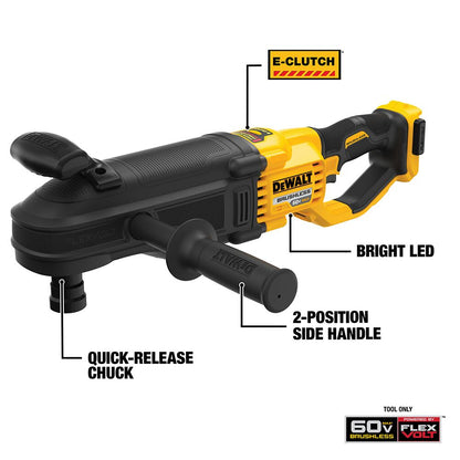 DeWalt DCD471B 60V MAX* 7/16" Brushless Cordless Quick-Change Stud and Joist Drill With E-Clutch System (Tool Only)
