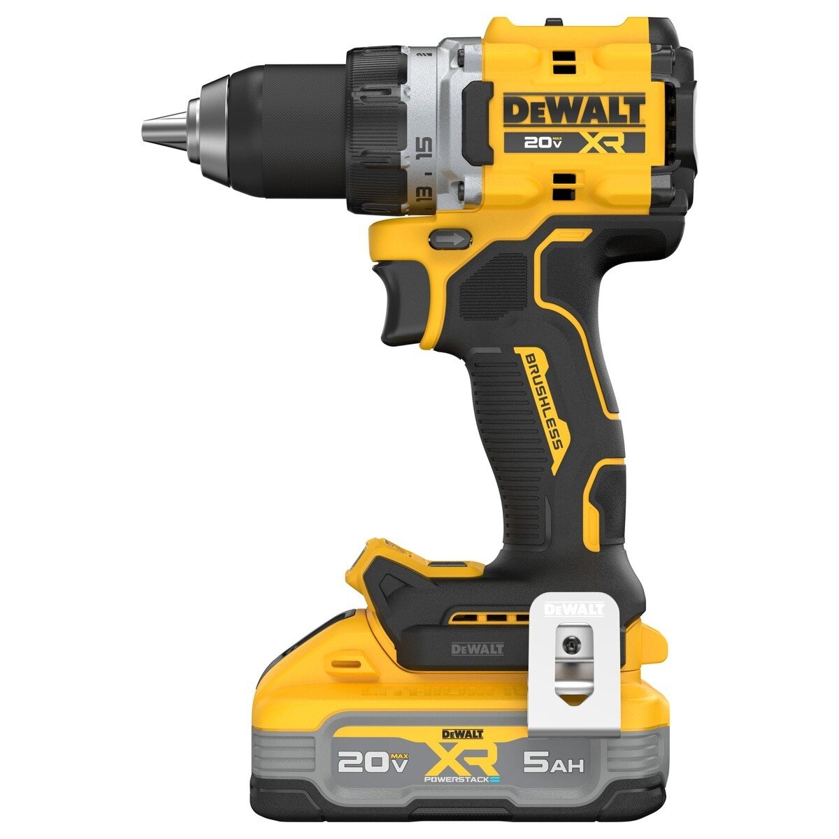 DeWalt DCD801H1 20V MAX XR 1-2" Brushless Cordless Drill Driver Kit with 5Ah POWERSTACK Battery (1 Battery)