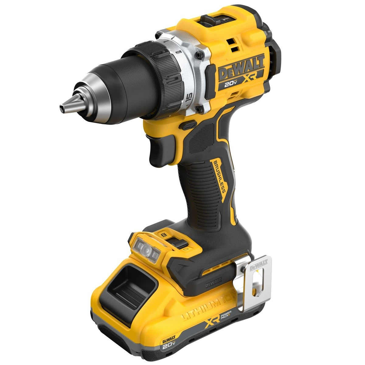 DeWalt DCD801QQ2 20V MAX XR Brushless Cordless 1/2 in. Drill/Driver Kit with POWERPACK Batteries