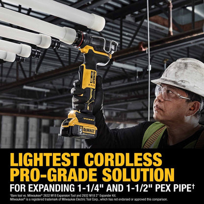 DeWalt DCE410P1 20V Max*XR Pex Expander Kit , with 1",1-1/4",1-1/2" Expander Heads , DCB205 Battery , Charger , Case