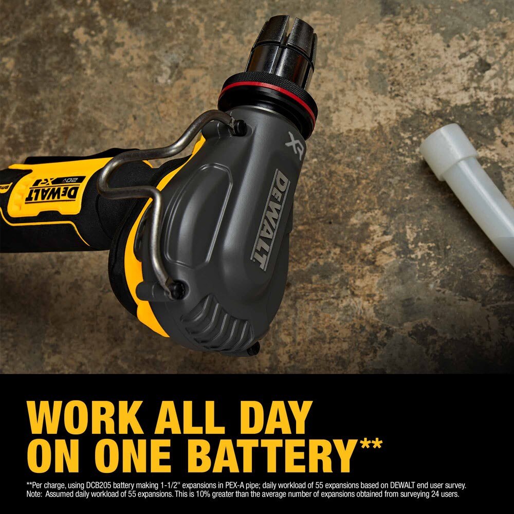 DeWalt DCE410P1 20V Max*XR Pex Expander Kit , with 1",1-1/4",1-1/2" Expander Heads , DCB205 Battery , Charger , Case