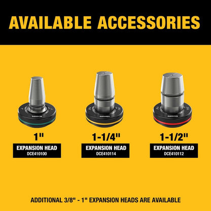 DeWalt DCE410P1 20V Max*XR Pex Expander Kit , with 1",1-1/4",1-1/2" Expander Heads , DCB205 Battery , Charger , Case