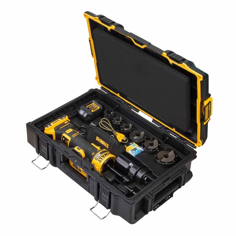 DeWalt DCE600D1K2 20V MAX Hydraulic Knockout Tool Kit w/ 1/2'' - 2'' Punch and Die Set