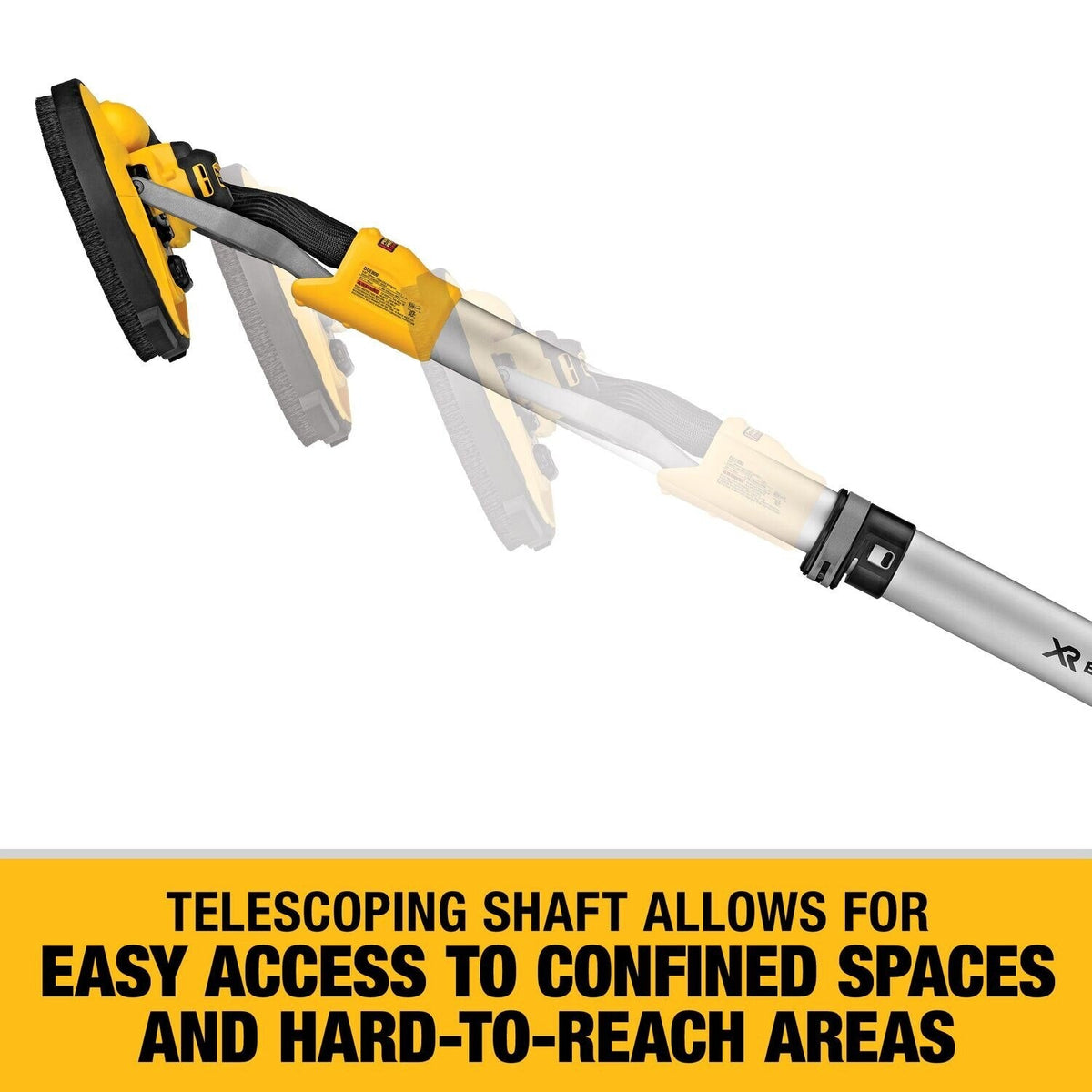 DeWalt DCE800P1 20V Max Brushless Cordless Drywall Sander Kit with Telescoping Shaft and Wireless Tool Control (5Ah Battery, Charger)