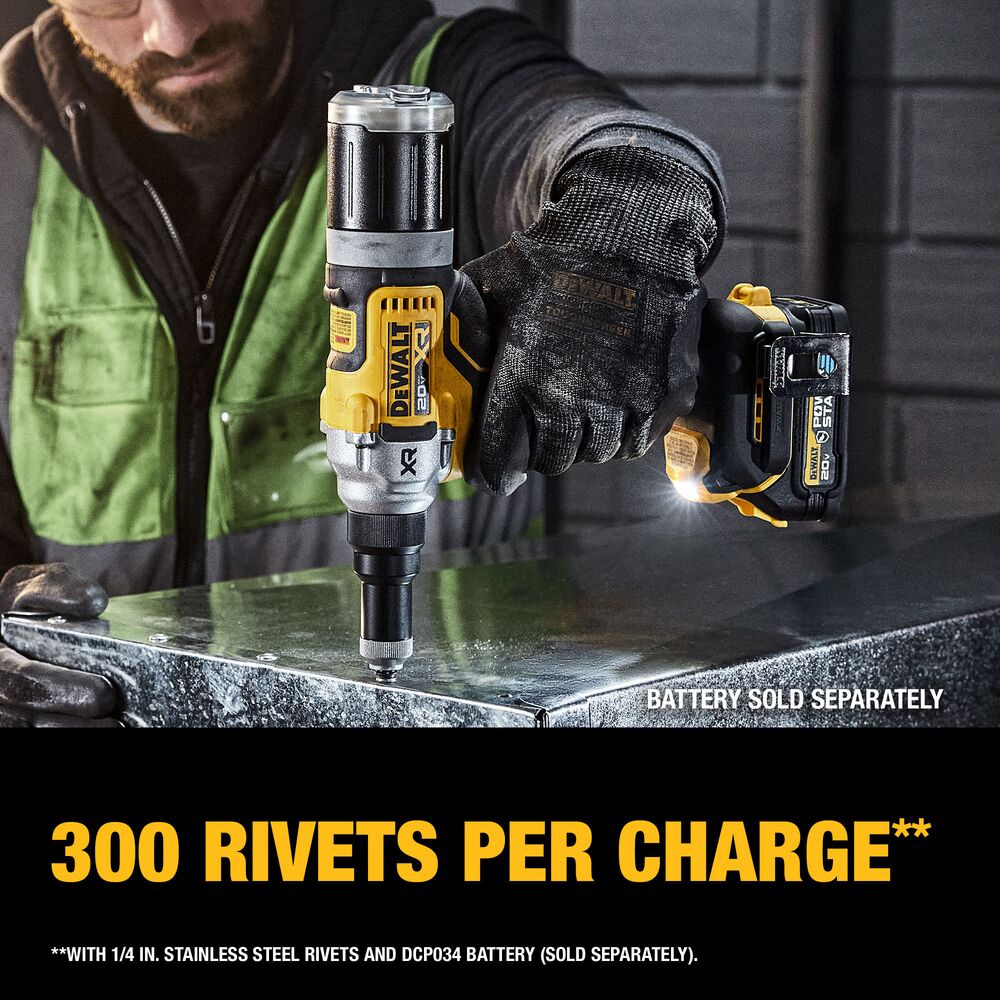 DeWalt DCF414B 20V MAX* XR Brushless Cordless 1/4" Rivet Tool (Tool Only)