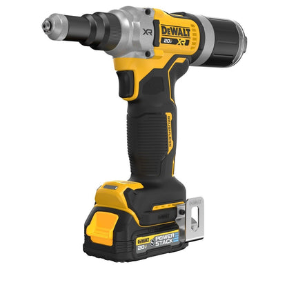 DeWalt DCF414GE2 20V MAX* XR Brushless Cordless 1/4" Rivet Tool Kit with POWERSTACK