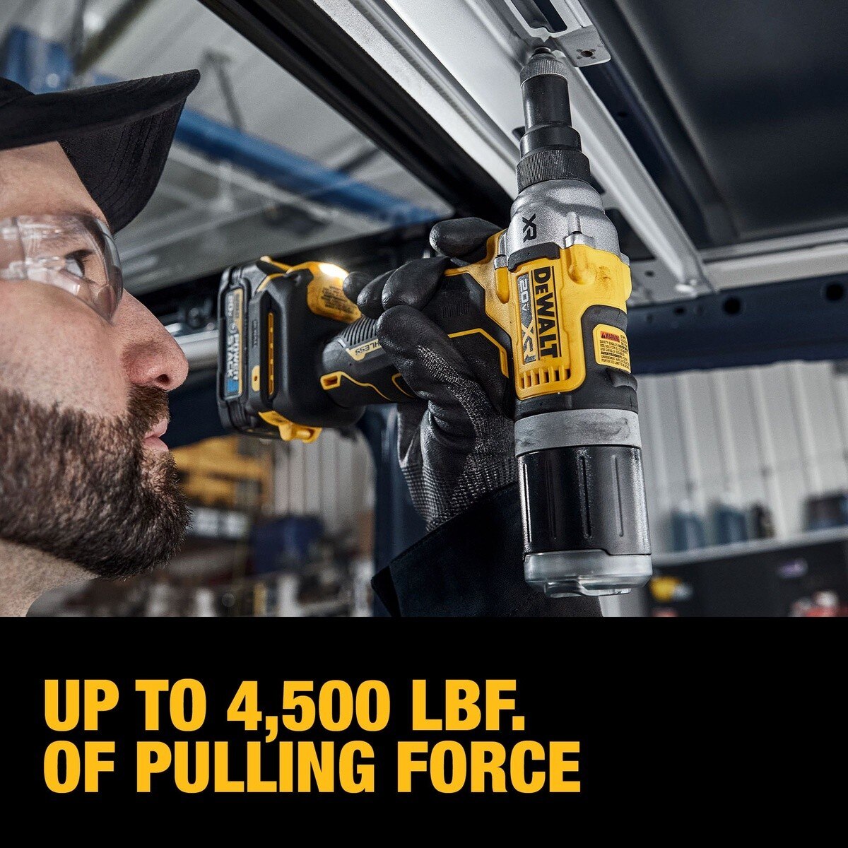 DeWalt DCF414GE2 20V MAX* XR Brushless Cordless 1/4" Rivet Tool Kit with POWERSTACK