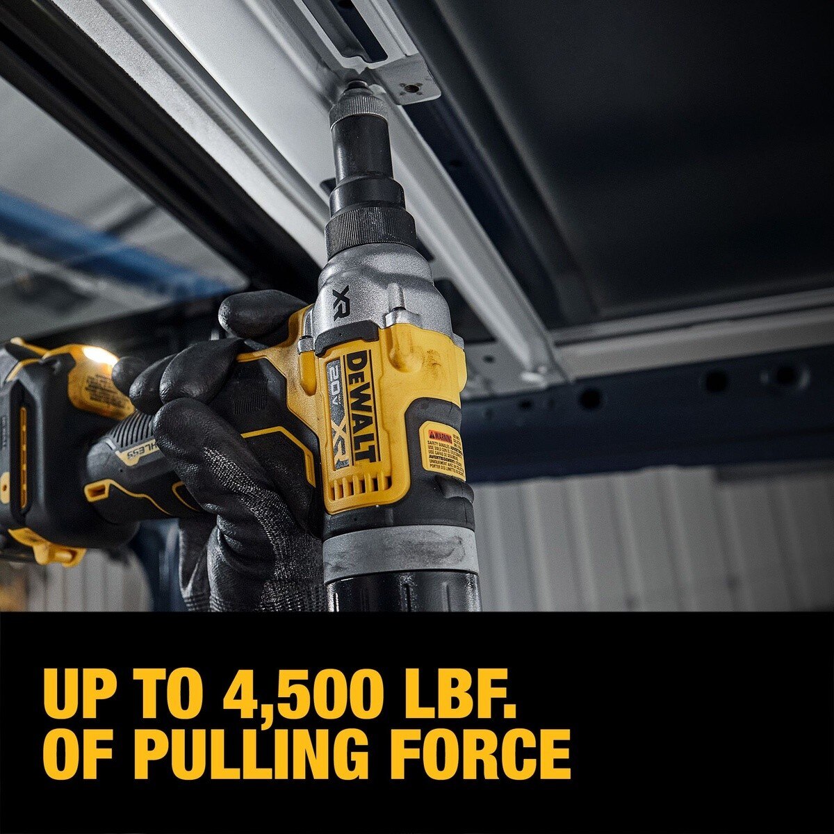 DeWalt DCF414GE2 20V MAX* XR Brushless Cordless 1/4" Rivet Tool Kit with POWERSTACK
