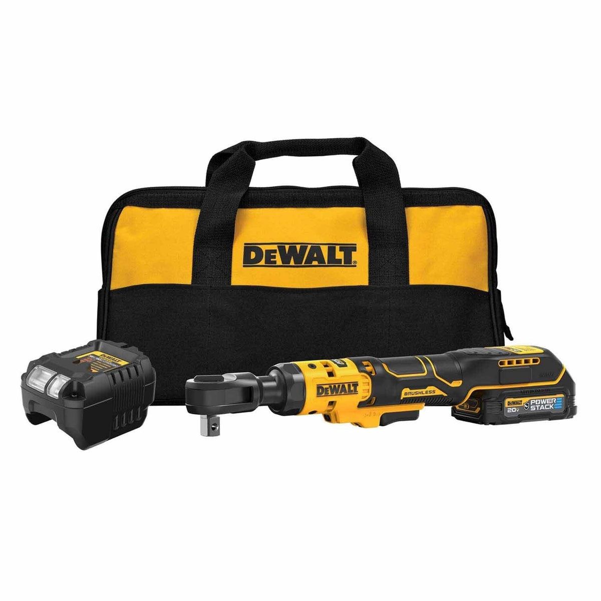 DeWalt DCF512GE1 Atomic 20V MAX Brushless 1/2 Inch Ratchet Kit with POWERSTACK Battery