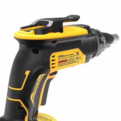 DeWalt DCF630D2 20V MAX XR Brushless Cordless Drywall Screwgun Kit (2 Batteries)