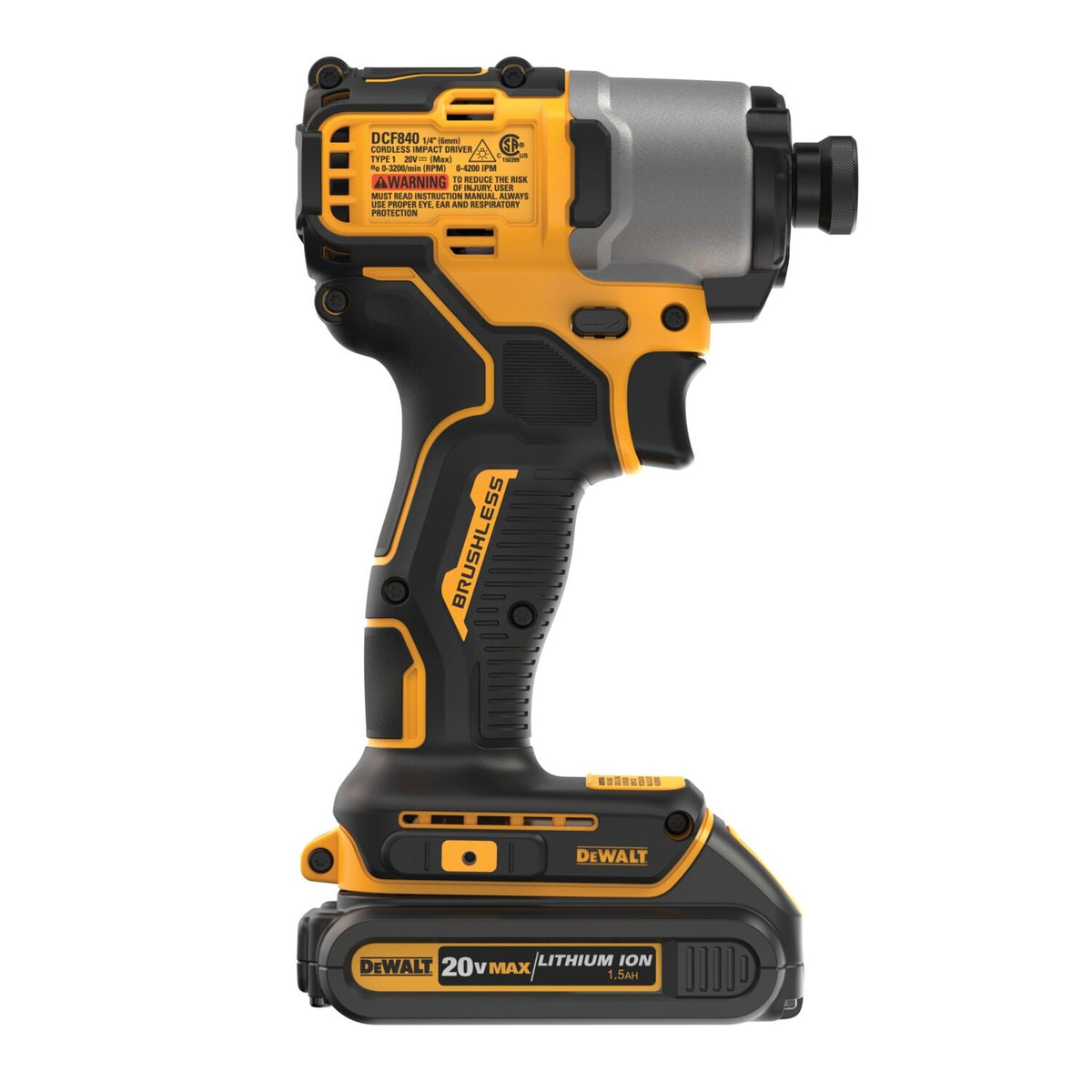 DeWalt DCF840B 20V MAX* 1/4 in. Brushless Cordless Impact Driver (Tool Only)