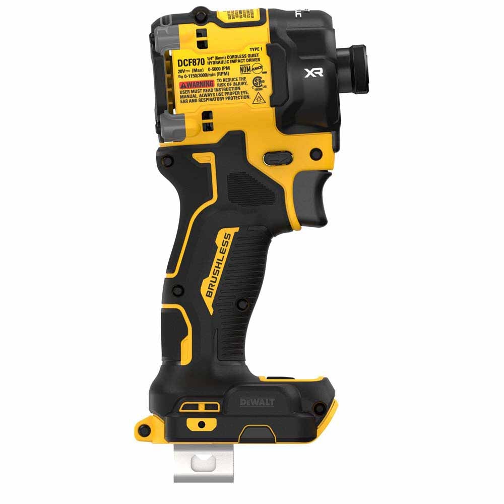 DeWalt DCF870B 20V MAX XR Brushless Cordless 1/4 in. Quiet Hydraulic Impact Driver