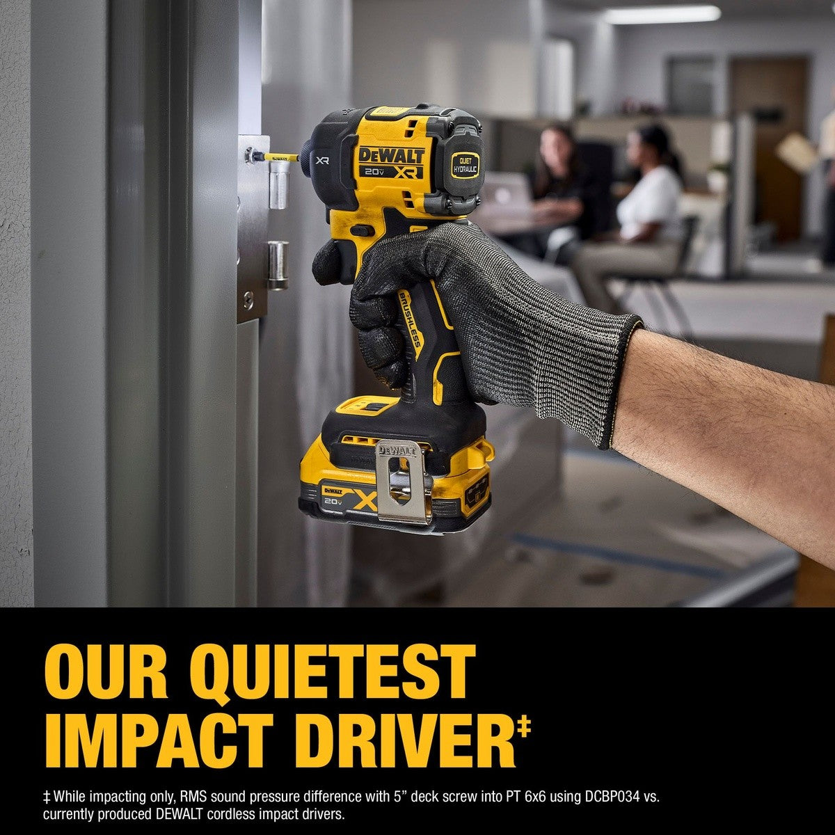 DeWalt DCF870E1 20V MAX XR Brushless Cordless 1/4 in. Quiet Hydraulic Impact Driver Kit