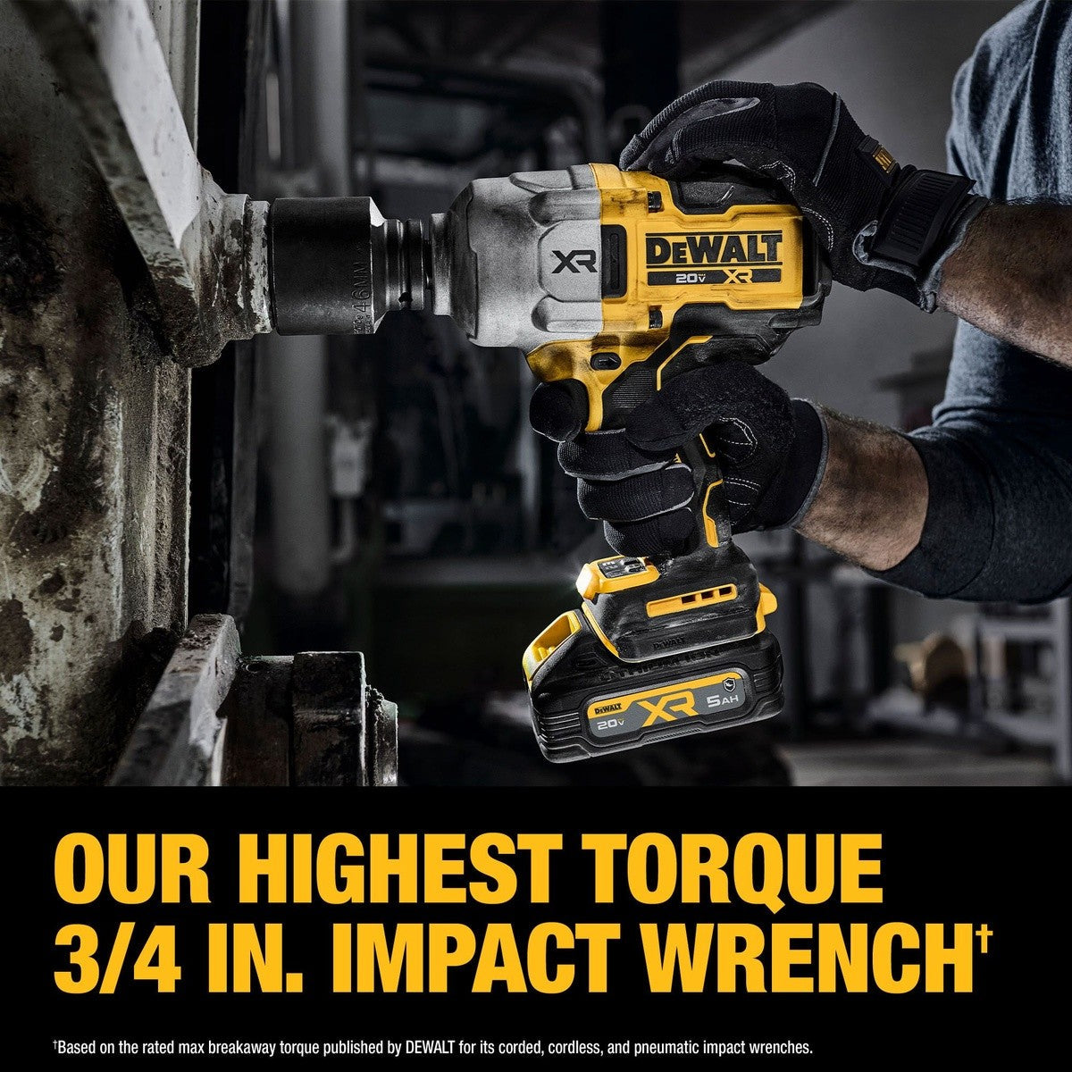 DeWalt DCF964GH1 20V MAX XR 3/4" High Torque Impact Wrench w/ Hog Ring Anvil Kit