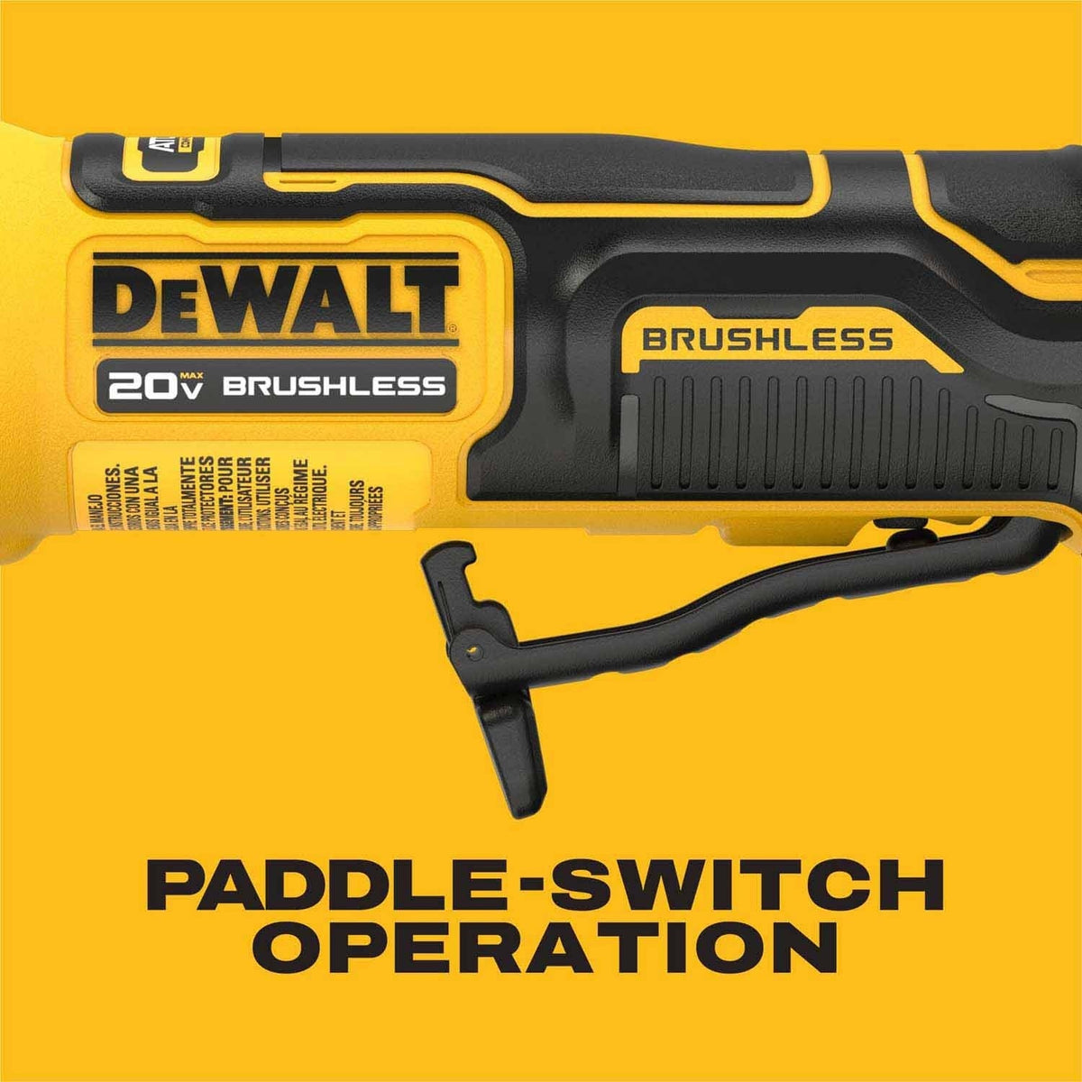 DeWalt DCG400BLR ATOMIC 20V MAX* 4 in. Angle Grinder with Lanyard Ready Attachment Point (Tool Only)