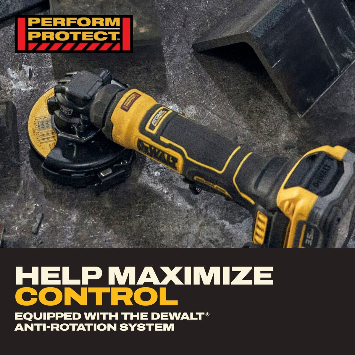 DeWalt DCG400S2 ATOMIC 20V MAX* 4 in. Angle Grinder Kit with XR POWERSTACK